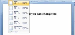 Change margins in Word 2007