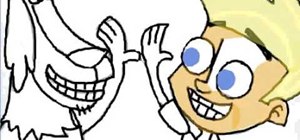 Draw Johnny Test & Dukey from the Johnny Test cartoon