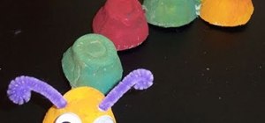 Make a colorful caterpillar out of an egg carton