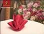Fold a napkin into a lily flower (Pliage fleur de lys)