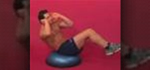 Exercise with the trunk rotation on bosu
