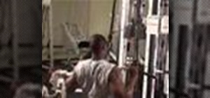 Do a lat pulldown exercise for the back