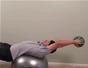 Do a pullover back exercise with a medicine ball