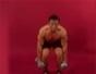 Exercise with the dumbbell clean and jerk