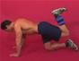 Exercise with 1 leg curl on all 4s with ankle weight