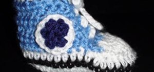 Crochet a left handed baby high top bootie