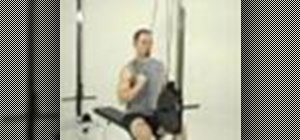 Tone arms with a cable single-arm pull-down exercise