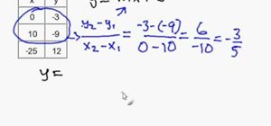 Write a slope-intercept equation given an X-Y table