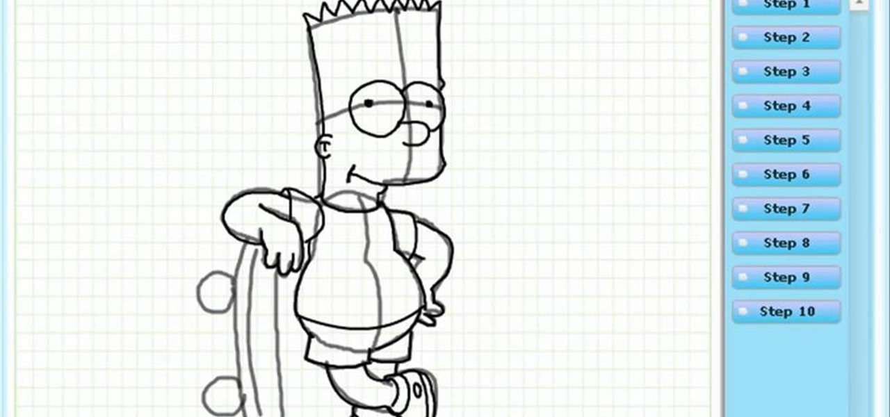 Draw Bart Simpson (the Simpsons)