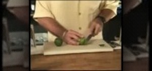 Make a lime garnish for a cocktail