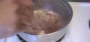 Cook Thai laab moo pork and rice with Kai