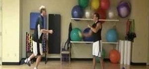 Do a workout using a balance disc cushion