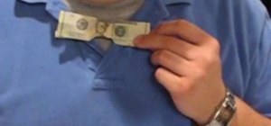Origami a bow tie out of a twenty dollar bill
