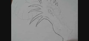 Draw a simple dragon's head in a few easy steps