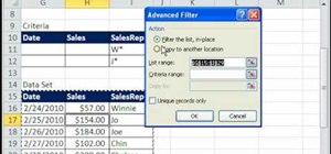 Extract records using MS Excel's advanced filter tool