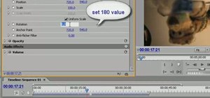 Rotate video clip 180 degrees with Adobe Premiere