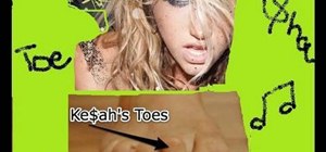 Create Ke$ha's "Tik Tok" toe nails