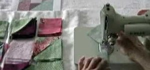 Chain sew patches in quilt blocks