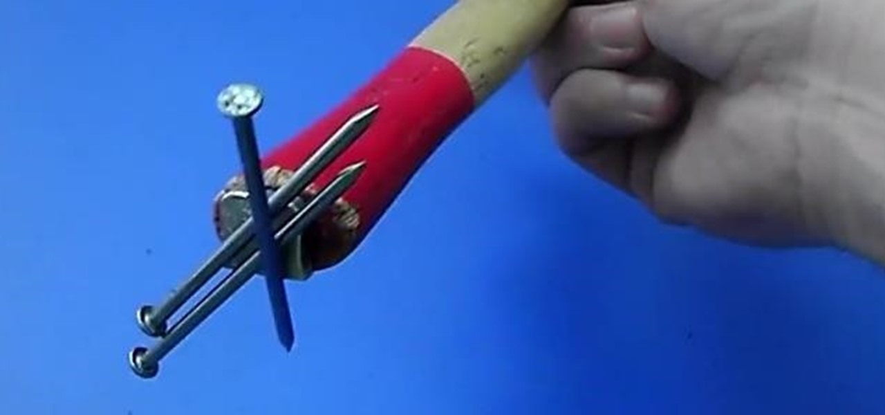 Make a Magnetic Hammer Handle for Picking Up Nails