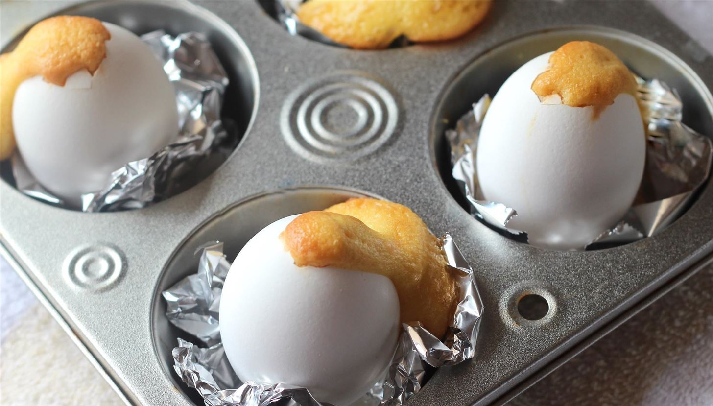 Bake Cake in Real Eggshells for April Fool's Day or Easter