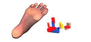Prevent step-on LEGO pain