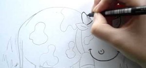 Draw a cartoon cow