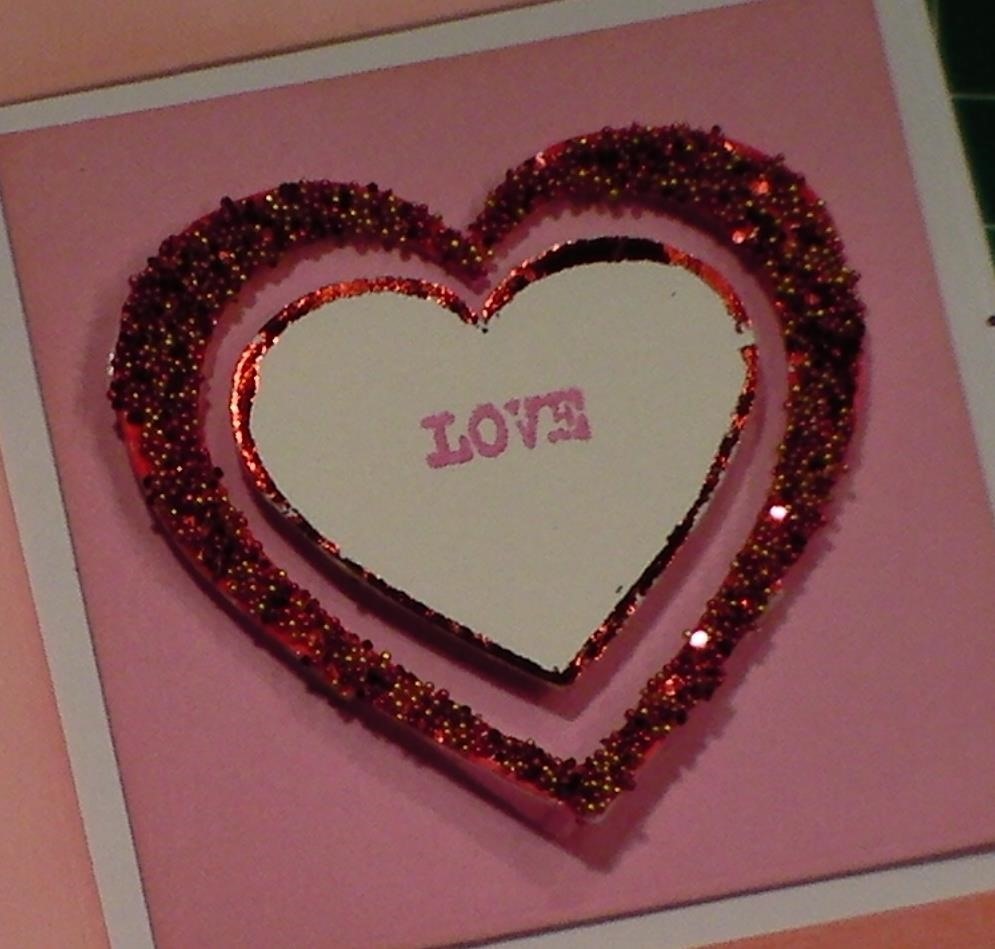 How to Make a Modern Valentines Day Heart Diecut Card