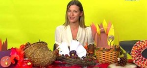Craft a turkey-shaped breadbasket for Thanksgiving