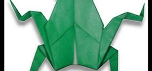 Make a 3D origami frog for origami beginners