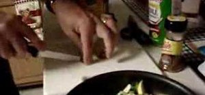 Cook sauteed squash and zucchini