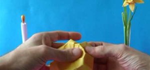 Fold an origami narcissus flower