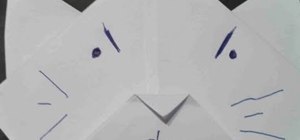 Make an origami cat face for origami beginners