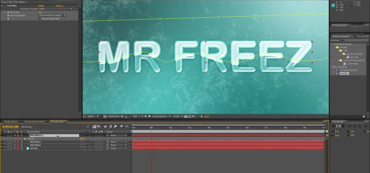 How to Create animated frozen titles in After Effects « After Effects ::  WonderHowTo