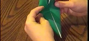 Make a parrot from folded paper with origami