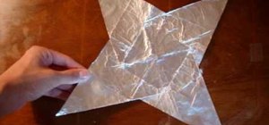 Make an origami ninja star out of foil