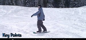 Do basic turns in snowboarding