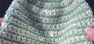 Crochet a striped baby beanie