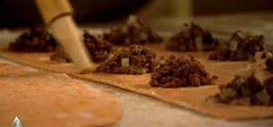 Cook made from scratch venison ravioli