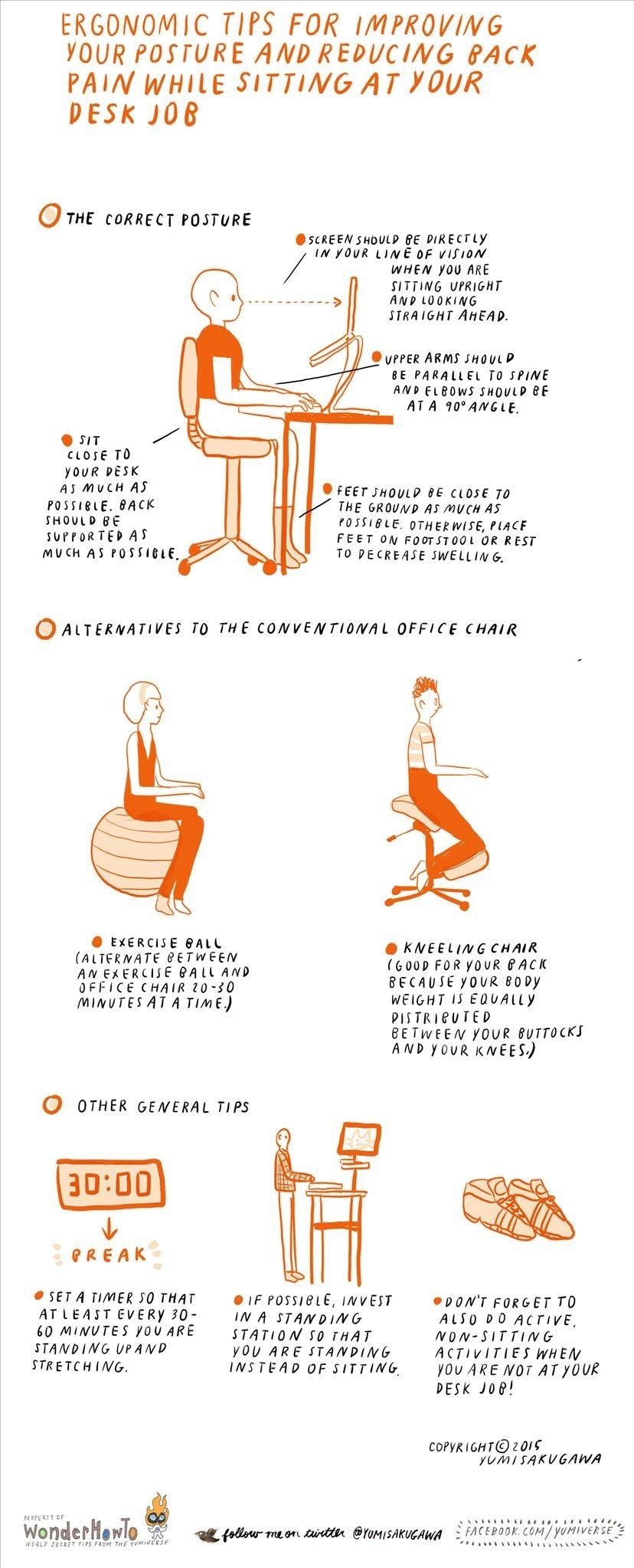 Ergonomic Tips for Improving Posture & Reducing Back Pain While Sitting All Day Long