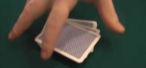 Avoid having the top card slide off of the poker deck