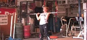 Do the hang power clean with a barbell