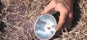 Use your flashlight's parabolic lens to start a fire in the wild