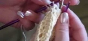 Make a diagonal lace stitch pattern