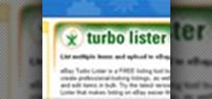 Use Turbo Lister on eBay