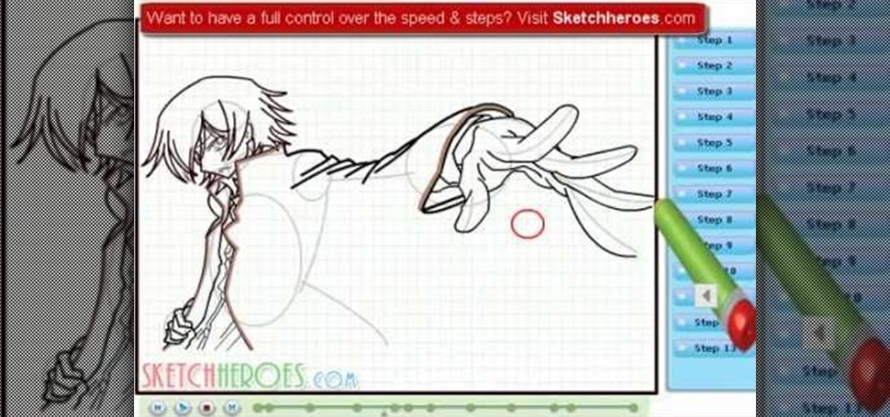 Draw Lelouch from Code Geass