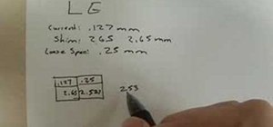 Calculate the manual valve shim on a KLR650