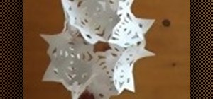 Use a stapler to make a 3D paper snowflake