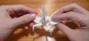 Origami a Siamese twin crane