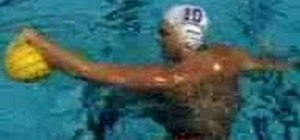 Shoot the backhand shot in water polo