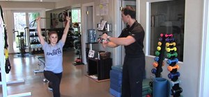 Do a resistance band warm up to prep for strength training